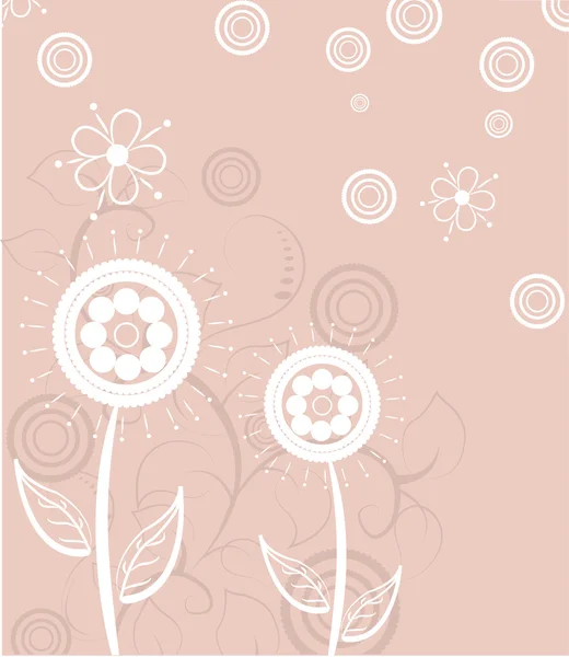 Abstract background design with flowers — Stock Vector