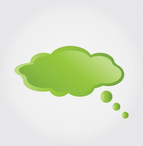 Bubble green cloud — Stock Vector