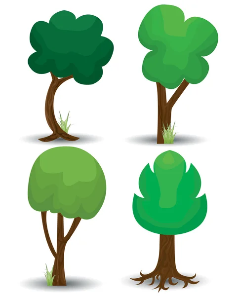 Abstraktní stromy vektor — Stockový vektor