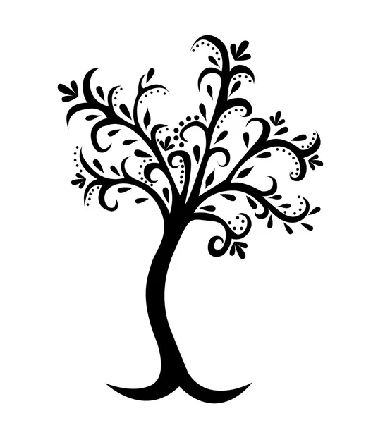 Black tree — Stock Vector