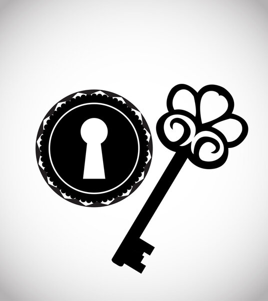 Vintage keys and keyhole