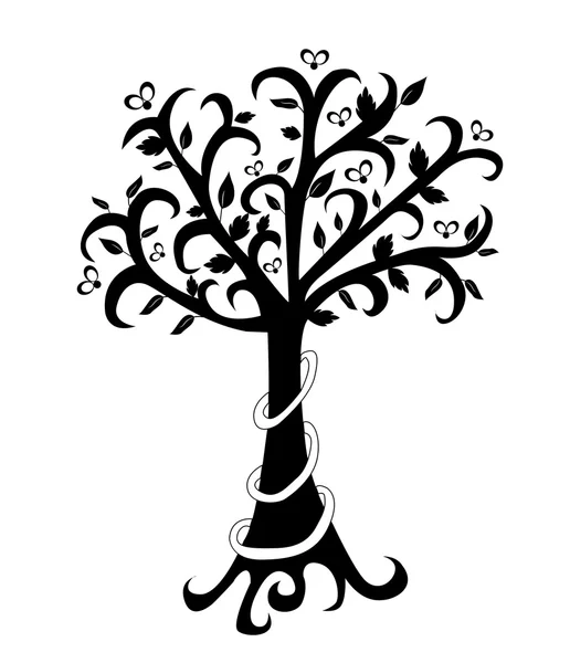 Abstract spring tree vector — Stock Vector