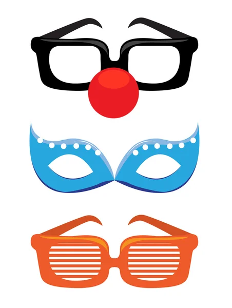 Masks set vector — Stock Vector