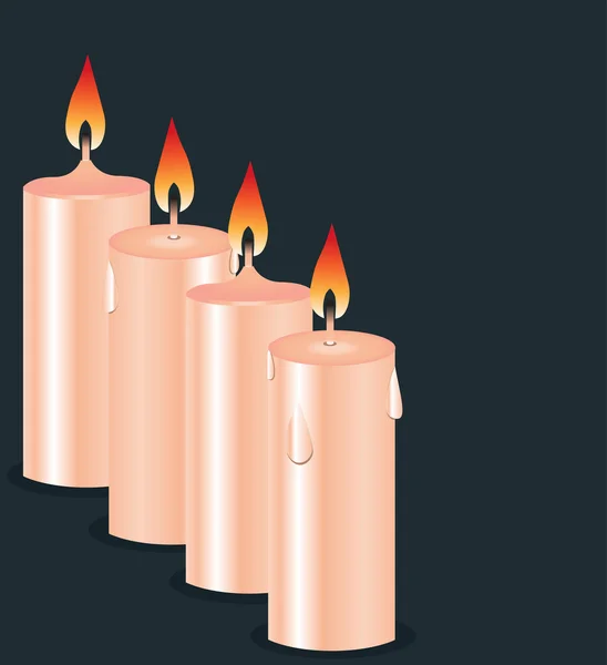 Burning candles — Stock Vector