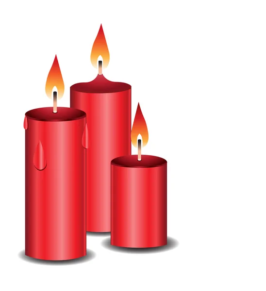 Velas encendidas — Vector de stock