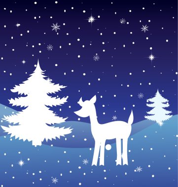 Christmas icon sillhouette illustration