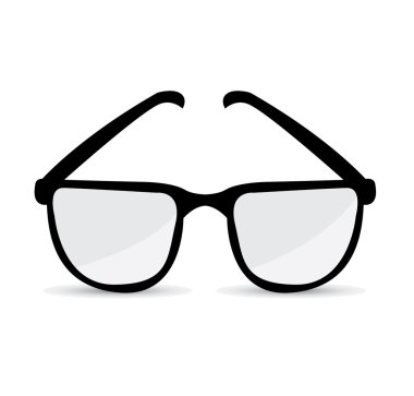 Beyaz gözlük illüstrasyon