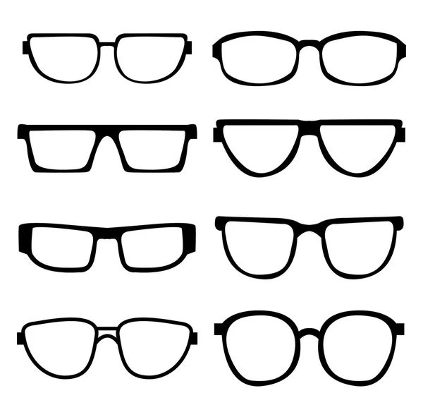 Ilustración de gafas en blanco — Vector de stock