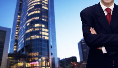 İşadamı ve banka idari bina