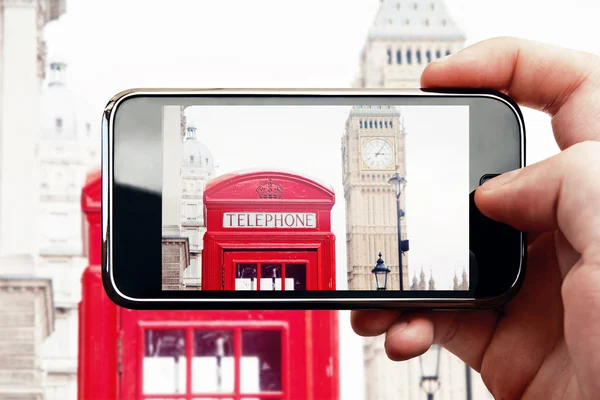 Londra'nın akıllı telefon Mobil fotoğraf — Stok fotoğraf