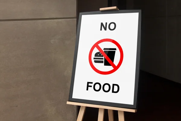 Frame with no food poster — Stock Photo, Image