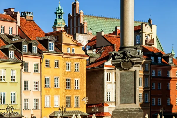 Old town architecture square landmark in warsaw — Stock Photo, Image