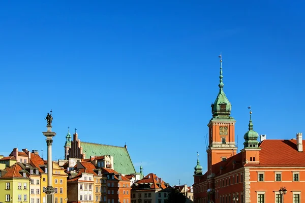 Old town architecture square landmark in warsaw — Stock Photo, Image