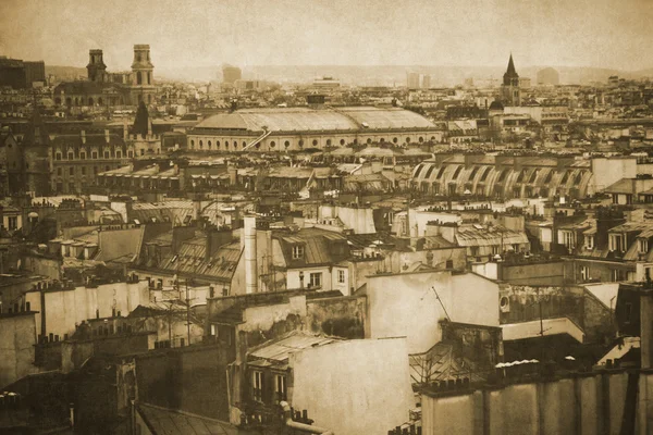 Vintage retro gamla stil paris sepia fotografering — Stockfoto