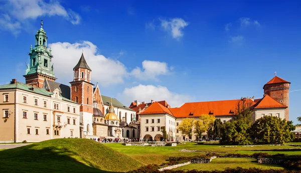 Wzgórze Wawelskie z katedry w Krakowie — Zdjęcie stockowe