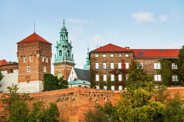 Wawel hill med slottet i krakow — Stockfoto