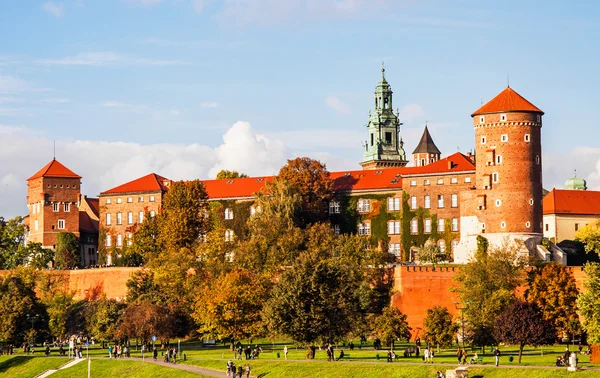 Wzgórze Wawelskie z zamkiem w Krakowie — Zdjęcie stockowe