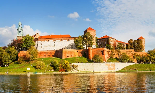 Wawel λόφο με το κάστρο στην Κρακοβία Φωτογραφία Αρχείου