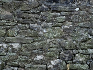 Yıpranmış Siyah Kireç Taşı Duvarı Doku Arkaplanı