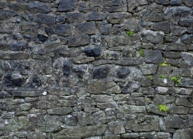 Yıpranmış kireçtaşı duvar dokusu ve doğal taş detayı..