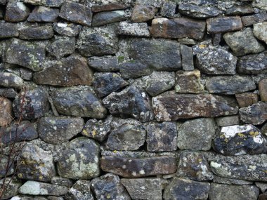 Yaşlanmış Kireç Taşı Duvarı Doğal Taş Yapısı