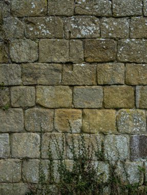 Tarihi kireçtaşı duvar dokusu eski taş duvar yüzeyini gösteriyor