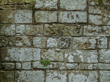 Antik kireçtaşı blok duvar dokusu doğal taş kalıplı.