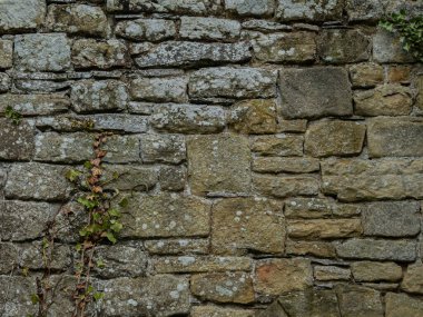 Antik kireçtaşı blok duvar dokusu doğal taş kalıplı.