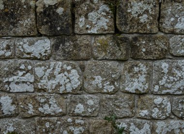 Antik kireçtaşı blok duvar dokusu doğal taş kalıplı.