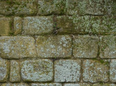 Antik kireçtaşı blok duvar dokusu doğal taş kalıplı.