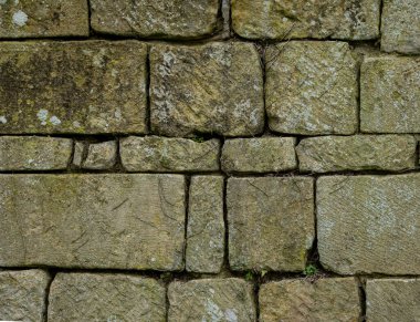 Antik kireçtaşı blok duvar dokusu doğal taş kalıplı.