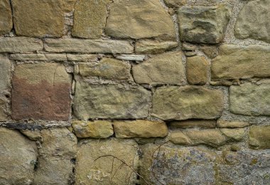 Antik kireçtaşı blok duvar dokusu doğal taş kalıplı.