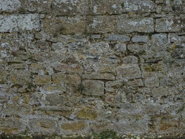 Antik kireçtaşı blok duvar dokusu doğal taş kalıplı.