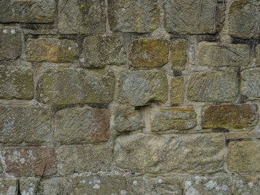 Antik kireçtaşı blok duvar dokusu doğal taş kalıplı.