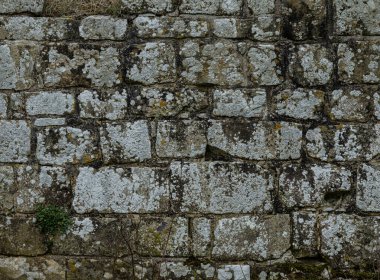 Antik kireçtaşı blok duvar dokusu doğal taş kalıplı.