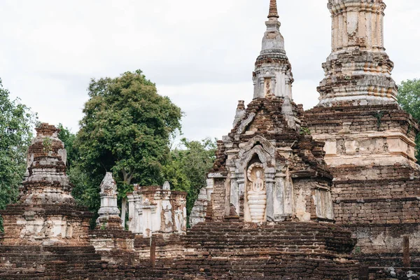 Történelmi Templom Romok Sukhotai Thaiföld — Stock Fotó