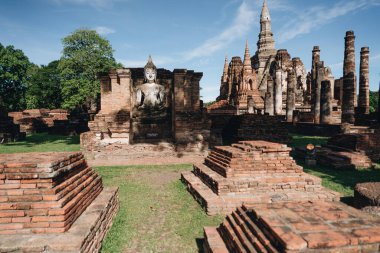 Sukhotai, Tayland 'daki tarihi tapınak kalıntıları.