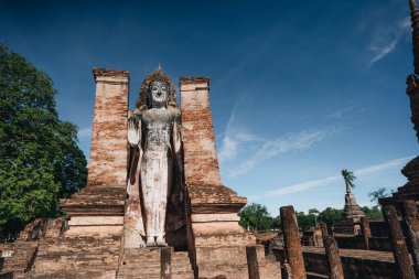 Sukhotai, Tayland 'daki tarihi tapınak kalıntıları.