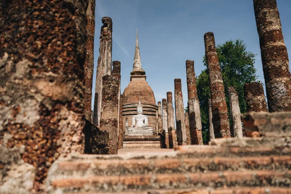 Tempio Wat Nel Parco Storico Sukhothai Thailandia — Foto Stock