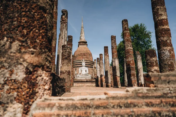 Kuil Wat Taman Bersejarah Sukhothai Thailand — Stok Foto