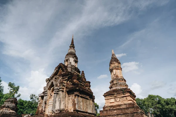 Sukhotai Tayland Daki Tarihi Tapınak Kalıntıları — Stok fotoğraf