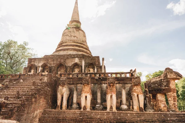 Rovine Storiche Del Tempio Sukhotai Thailandia — Foto Stock