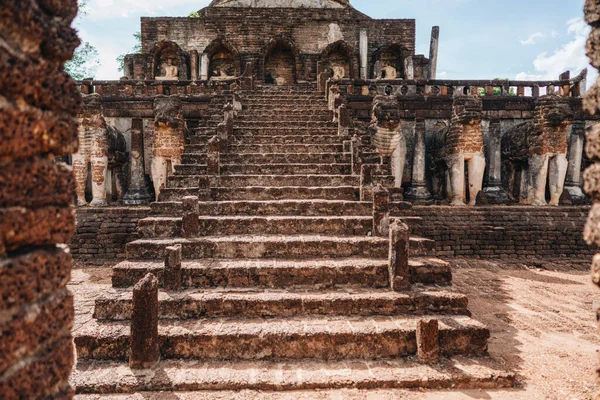 Rovine Storiche Del Tempio Sukhotai Thailandia — Foto Stock