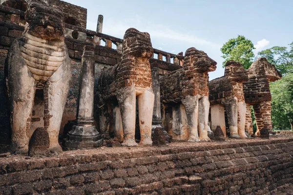 Rovine Storiche Del Tempio Sukhotai Thailandia — Foto Stock