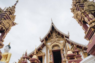 Budist tapınağı Wat Rajamontean, Chiang Mai, Tayland.