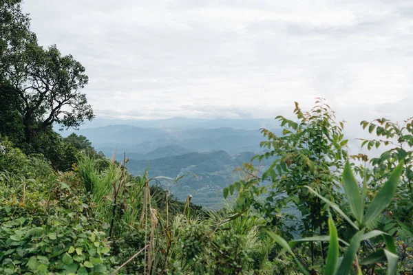 Pôr Sol Nas Montanhas Doi Pui Viewpoint Doi Suthep Pui — Fotografia de Stock