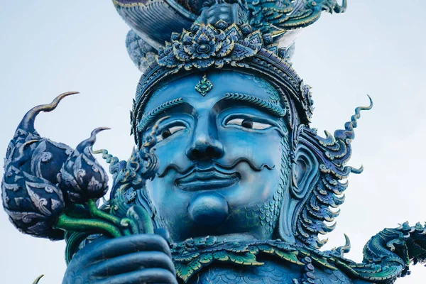 Blue Temple Wat Rong Suea Ten Chiang Rai North Thailand — Stock Photo, Image