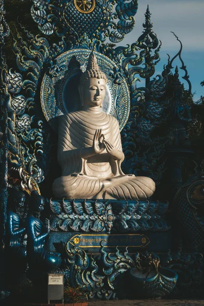 Chiang Rai Thailandia Luglio 2020 Tempio Blu Wat Rong Suea — Foto Stock