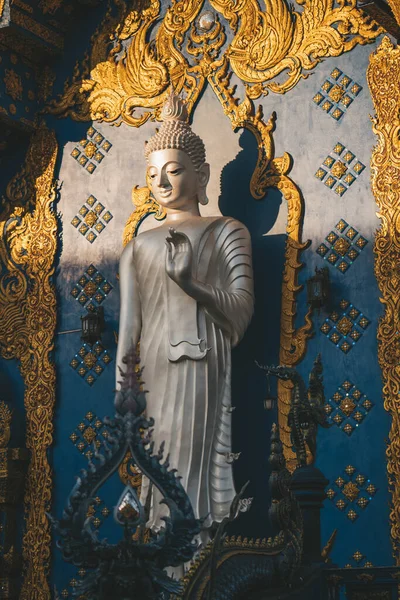 Kuil Biru Atau Wat Rong Suea Sepuluh Chiang Rai Thailand — Stok Foto