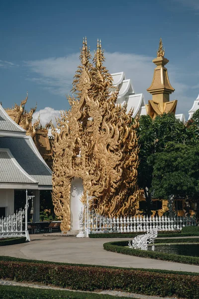 Wat Rong Khun Conhecido Como Templo Branco Chiang Rai Tailândia — Fotografia de Stock